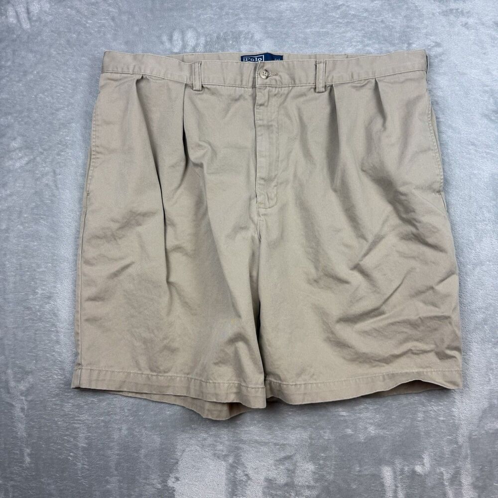 Polo Ralph Lauren Tyler Short Men’s 42 Khaki Pleated Chino Shorts Vintage